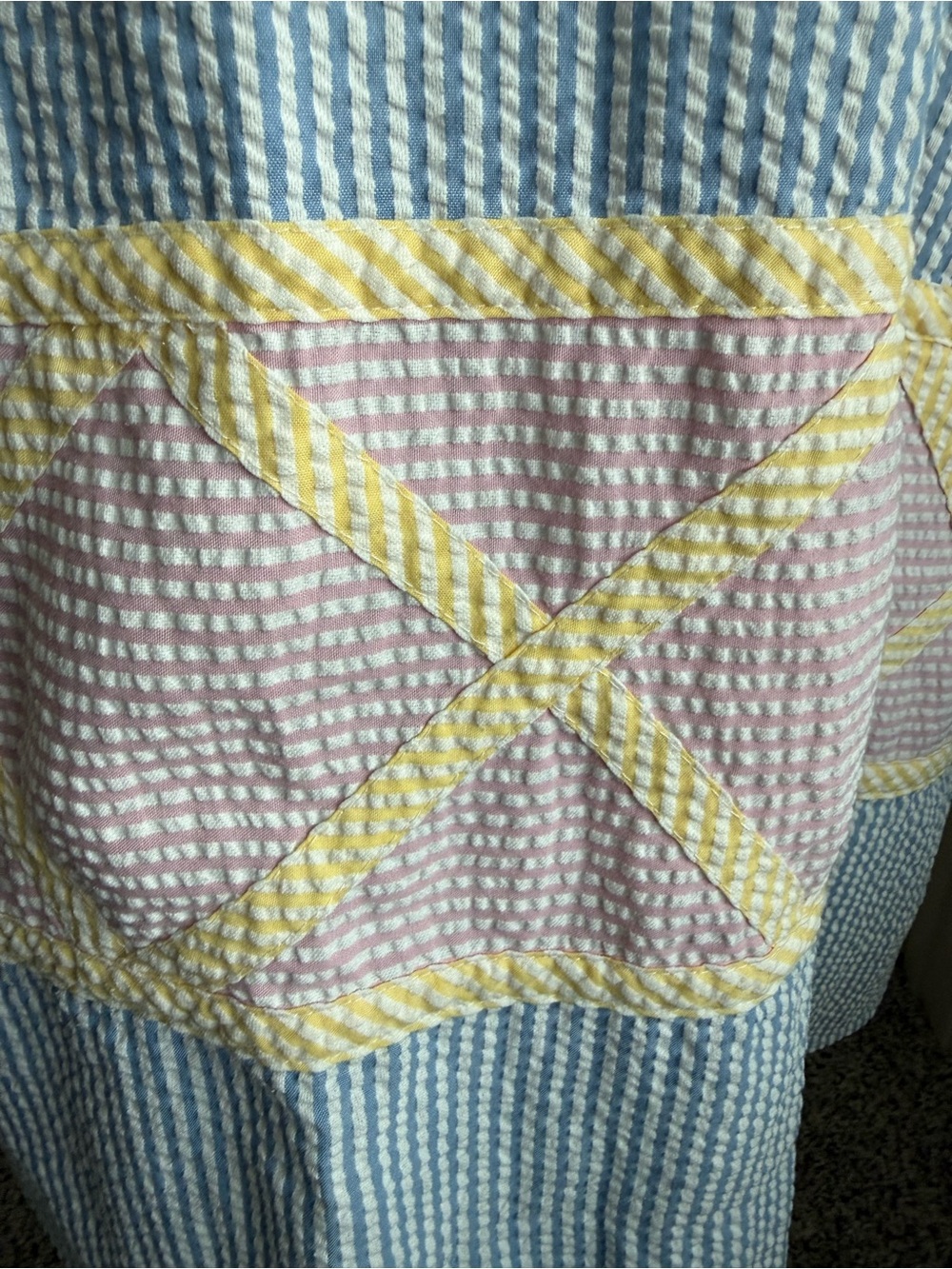 Vintage Saybury Seersucker House Dress - Picture 9 of 11
